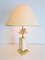 Vintage Regency Brass Crystal Fruit Table Lamp from Le Dauphin, 1970s, Image 4