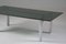 Brushed Aluminum Coffee Table & Glass Tray, 1970s 6