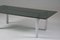 Brushed Aluminum Coffee Table & Glass Tray, 1970s, Image 6