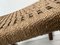 Taburete holandés Mid-Century de cuerda y madera de haya, años 60, Imagen 10