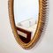 Miroir Vintage Ovale en Bambou de Franco Albini, Italie, 1970s 2