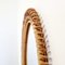 Espejo vintage ovalado de bambú de Franco Albini, Italia, años 70, Imagen 5