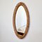 Vintage Oval Bamboo Mirror from Franco Albini, Italy, 1970s 1