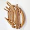 Vintage Rattan Bamboo Wall Hanger, Italy, 1970s 3