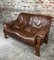Vintage Sofa aus Holz und Leder im Stil von Percival Lafer, 1960er 5