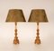 Grüne französische Vintage Seidenschirme & italienische Barock Tischlampen aus Vergoldetem Holz von Maison Charles für Maison Jansen, 2er Set 8
