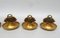 Water Lily Wall Lights in Gold Leaf and Metal by Banci Firenze, 1970s, Set of 5 5