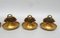 Water Lily Wall Lights in Gold Leaf and Metal by Banci Firenze, 1970s, Set of 5, Image 5