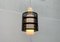 Mid-Century Minimalist Perforated Metal & Glass Pendant, 1960s 10