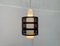 Mid-Century Minimalist Perforated Metal & Glass Pendant, 1960s 14