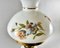 Lampada da tavolo vintage in vetro artistico in ottone e ceramica con paralume, Immagine 3
