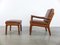 Danish Senator Lounge Chair with Ottoman by Ole Wanscher for Cado, 1960s, Set of 2, Image 3