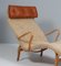 Pernilla 3 Lounge Chair in Leather & Sheepskin Swedish attributed to Bruno Mathsson, 1970s 3