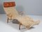 Pernilla 3 Lounge Chair in Leather & Sheepskin Swedish attributed to Bruno Mathsson, 1970s 2