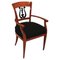 Biedermeier Armchair in Cherry Wood with Lyre Decor, South Germany, 1820s 1