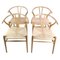 Oak Model Ch24 Y Chairs attributed to Hans J. Wegner for Carl Hansen & Søn, 1960s, Set of 4 1