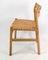 Dining Chairs with Wicker Seats attributed to Børge Mogensen for C.M. Madsen, 1960s, Set of 4 7
