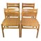 Dining Chairs with Wicker Seats attributed to Børge Mogensen for C.M. Madsen, 1960s, Set of 4 1