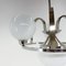 Art Deco Chrome & Milk Glass Chandelier, 1930s 10