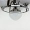 Art Deco Chrome & Milk Glass Chandelier, 1930s 5