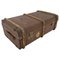 Wood Strapped Travel Trunk, 1920s, Image 1
