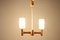 Wood and Glass Pendant Light, Czechoslovakia, 1980s, Image 9