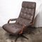 Vintage Scandinavian Patchwork Swivel Leather Armchair, 1960s 3