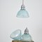 Lámpara colgante Holophane en azul claro, años 30, Imagen 2