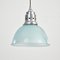 Holophane Pendant Light Blue Tint, 1930s, Image 1