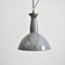 Lampe à Suspension Dome Benjamin Industrielle Grise, 1950s 1