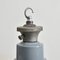 Lámpara colgante Benjamin industrial con ventilación en gris, años 50, Imagen 3