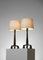 F647 Tripod Table Lamps in Wrought Iron, 1950, Set of 2 7