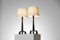 F647 Tripod Table Lamps in Wrought Iron, 1950, Set of 2 6