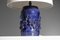Blaue G446 Keramiklampe von Jean Austruy, 1950 8