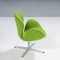 Sedia Swan in tessuto verde lime di Arne Jacobsen per Fritz Hansen, anni 2010, Immagine 2