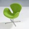 Sedia Swan in tessuto verde lime di Arne Jacobsen per Fritz Hansen, anni 2010, Immagine 5