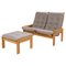 Sofa and Footstool in Grey Fabric by Yngve Ekström, 1960s, Set of 2, Image 1