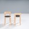 65 Chairs in Birch and Black Linoleum by Alvar Aalto for Artek, 1930s, Set of 2 2