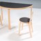 Half-Round Table in Birch and Black Linoleum by Alvar Aalto for Artek, 1930s, Image 5