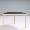 Table Demi-Ronde en Bouleau et Linoléum Noir par Alvar Aalto pour Artek, 1930s 2