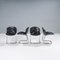 Sabrina Dining Chairs in Black Leather by Gastone Rinaldi for Rima, 1970s, Set of 4, Image 2