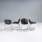 Sabrina Dining Chairs in Black Leather by Gastone Rinaldi for Rima, 1970s, Set of 4 3