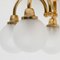 Brass and Milk Glass Flush Mount in the style of Limburg, 1970s 7