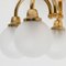 Brass and Milk Glass Flush Mount in the style of Limburg, 1970s, Image 7