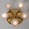 Brass and Milk Glass Flush Mount in the style of Limburg, 1970s 12