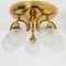 Brass and Milk Glass Flush Mount in the style of Limburg, 1970s, Image 2