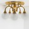 Brass and Milk Glass Flush Mount in the style of Limburg, 1970s, Image 3