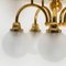 Brass and Milk Glass Flush Mount in the style of Limburg, 1970s 4