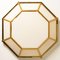 Large Octagonal Brass and White Glass Light from Limburg, Germany, 1970s 6