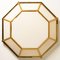Large Octagonal Brass and White Glass Light from Limburg, Germany, 1970s, Image 6